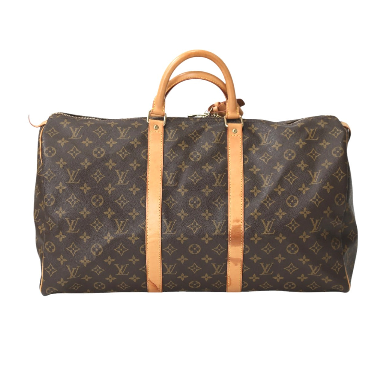 LOUIS VUITTON Boston Duffel bag Monogram canvas Brown Travel bag Monogram Discontinued Keepall 50 unisex(Unisex)