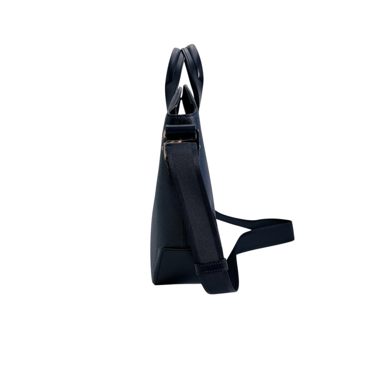 HERMES Business bag Leather, Epsom Navy Epsom Porto Document City News