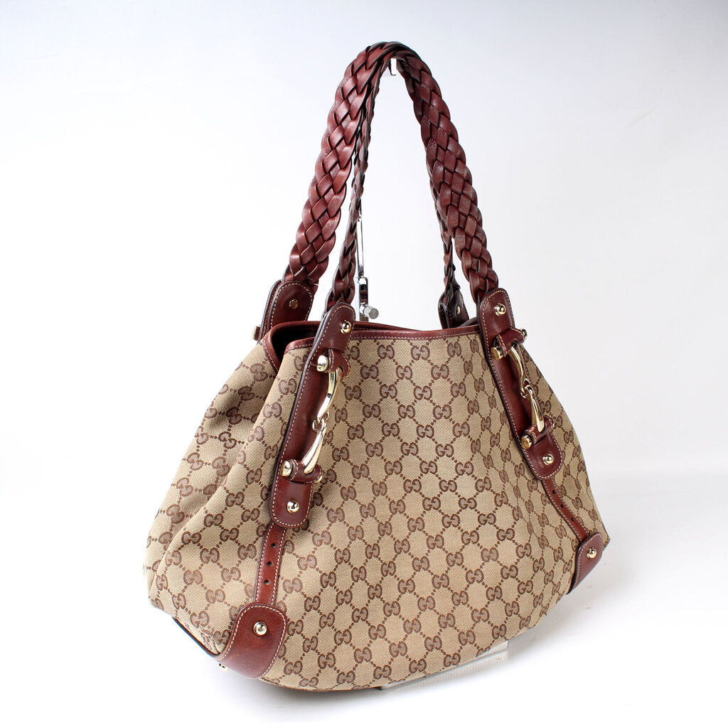 Gucci 137621 GG Horsebit Hobo Bag