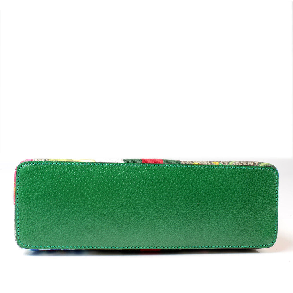 Gucci 499621 Ophidia GG Supreme Flora Small Crossbody Bag