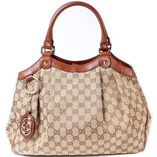 Gucci 211944 Sukey GG Canvas Medium Bag