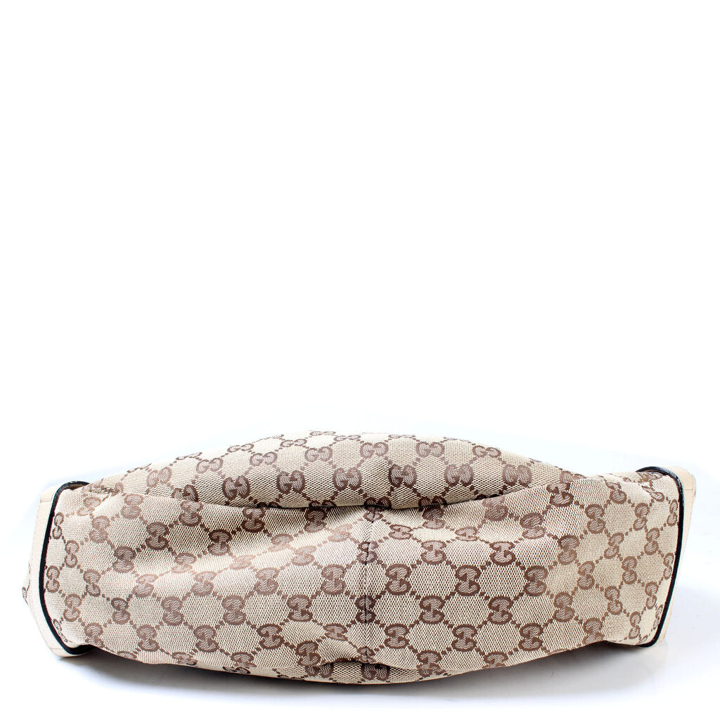 Gucci 130736 Abbey Canvas Tote Medium Bag
