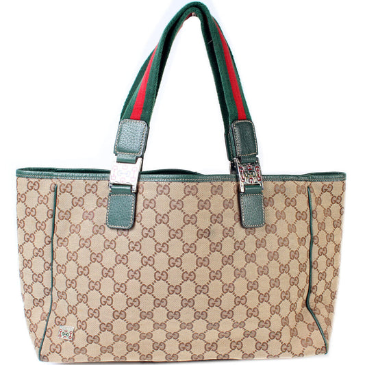 Gucci 145758 GG Canvas Medium Tote Bag
