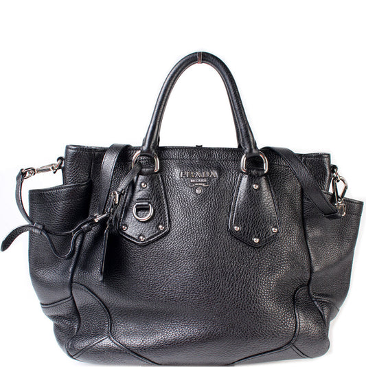 Prada Pebbled Shoulder Bag