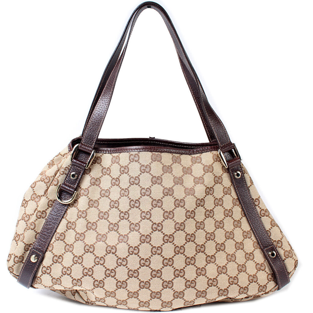 Gucci 130736 Abbey Canvas Tote Medium Bag
