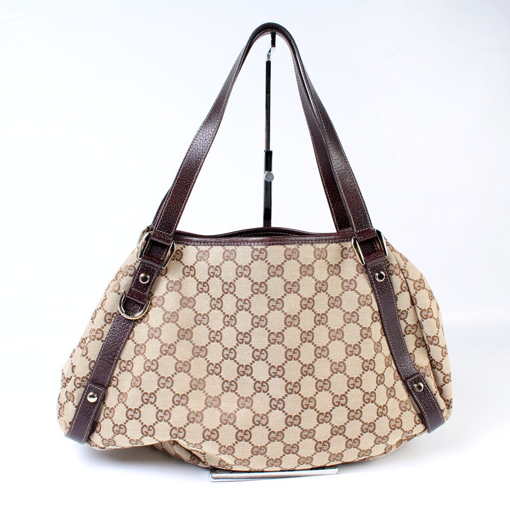 Gucci 130736 Abbey Canvas Tote Medium Bag