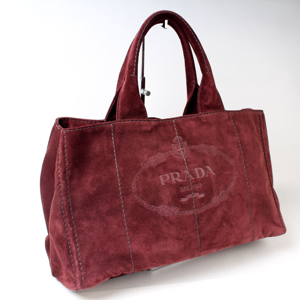 Prada Canapa Suede Hobo Medium Bag