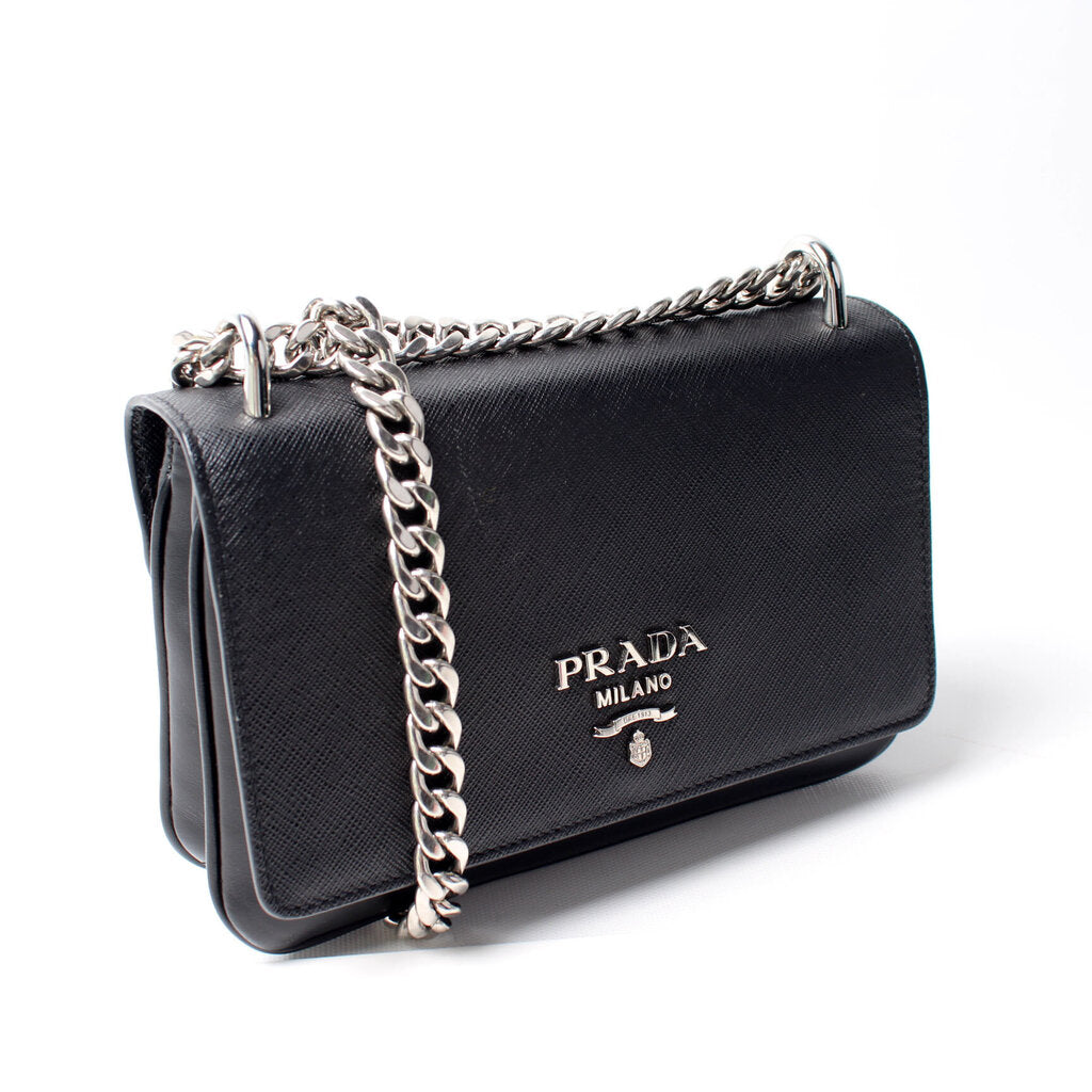 Prada Saffiano / Calf Flap Bag
