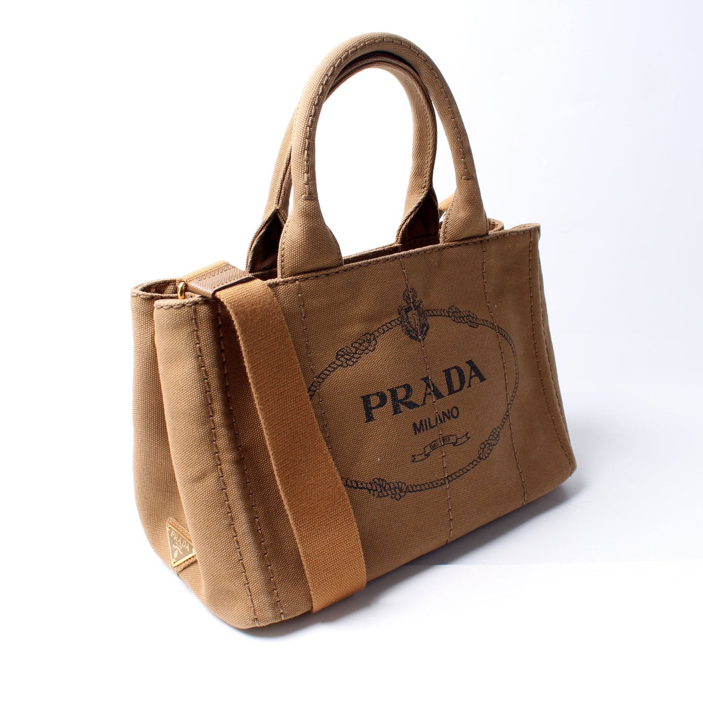Prada Canapa Canvas Small Tote Bag - Style 2