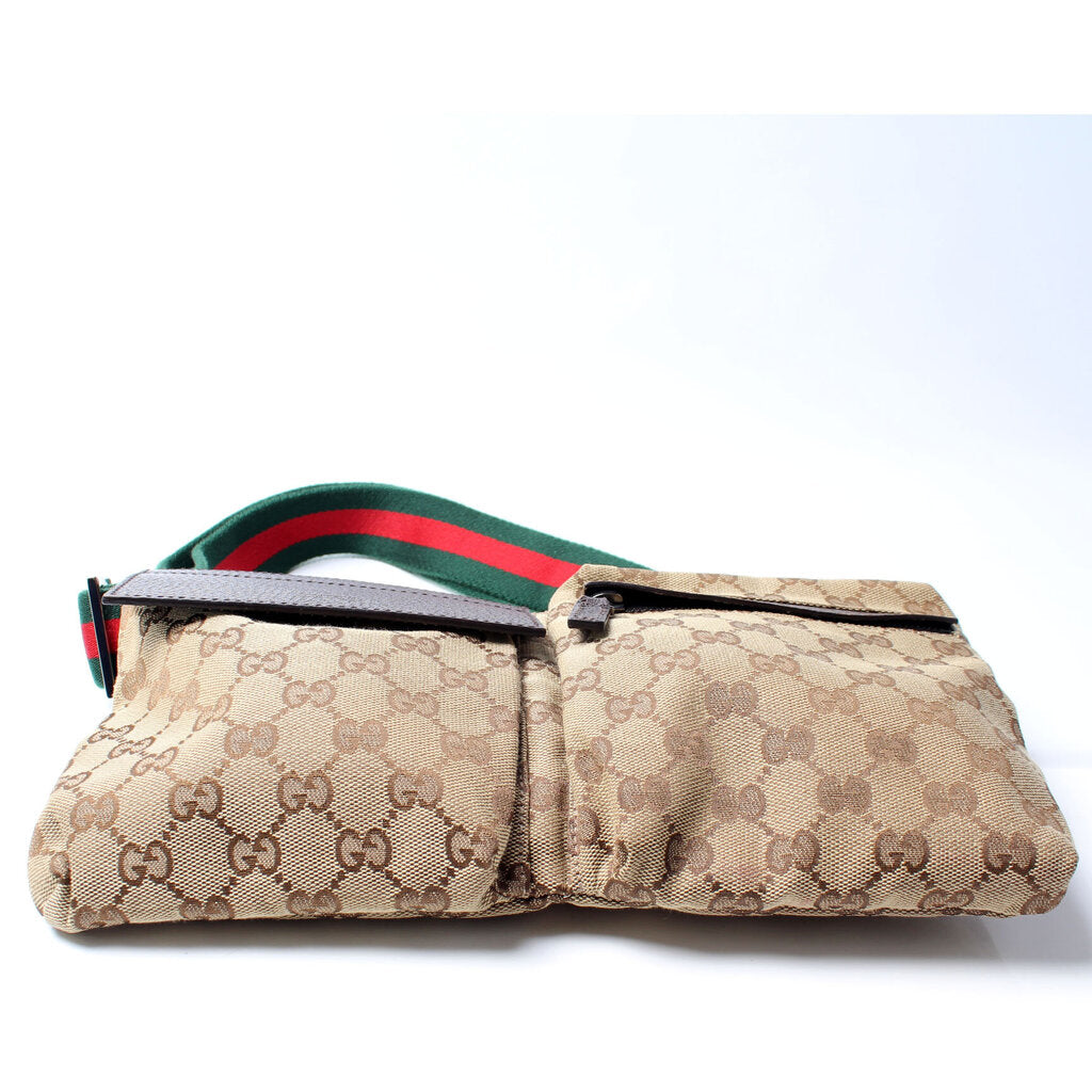 Gucci 28566 GG Cavas Waist Bag