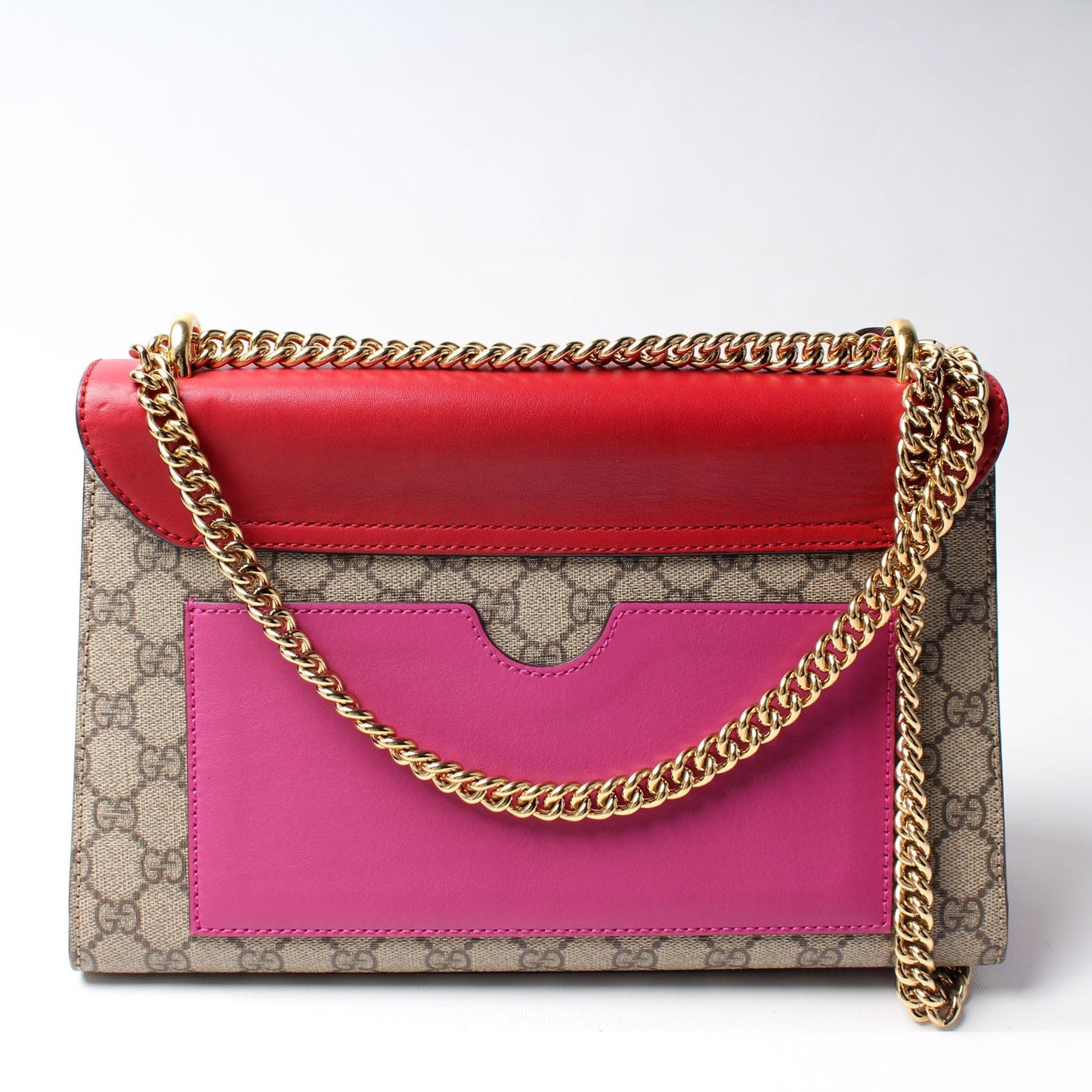 Gucci 409486 Padlock GG Supreme Shoulder Medium Bag
