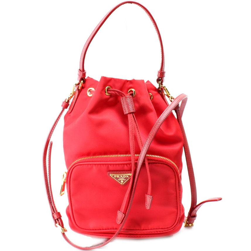 Prada 1BH038 Vela Nylon Bucket Bag