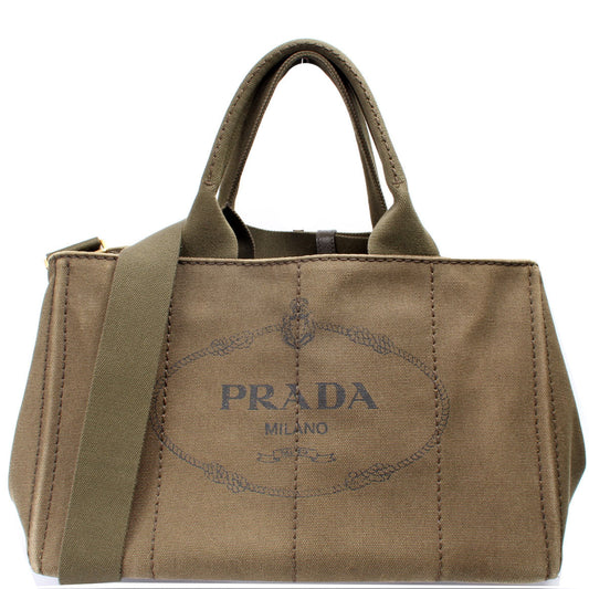 Prada Canapa Canvas Medium Tote Bag
