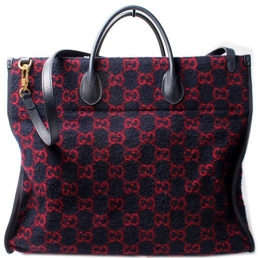 Gucci 598169 GG Wool Tote Bag