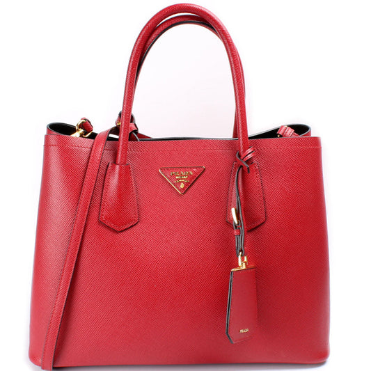 Prada Saffiano Cuir Double Medium Bag