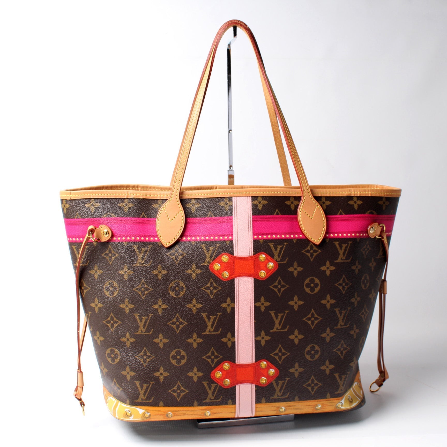 Louis Vuitton Neverfull MM W/ Wallet Summer Trunks Monogram