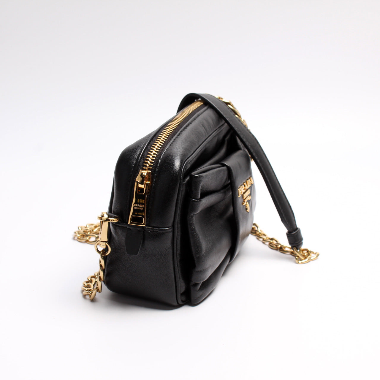 Prada 1BH166 Nappa Bow Crossbody Clutch Bag