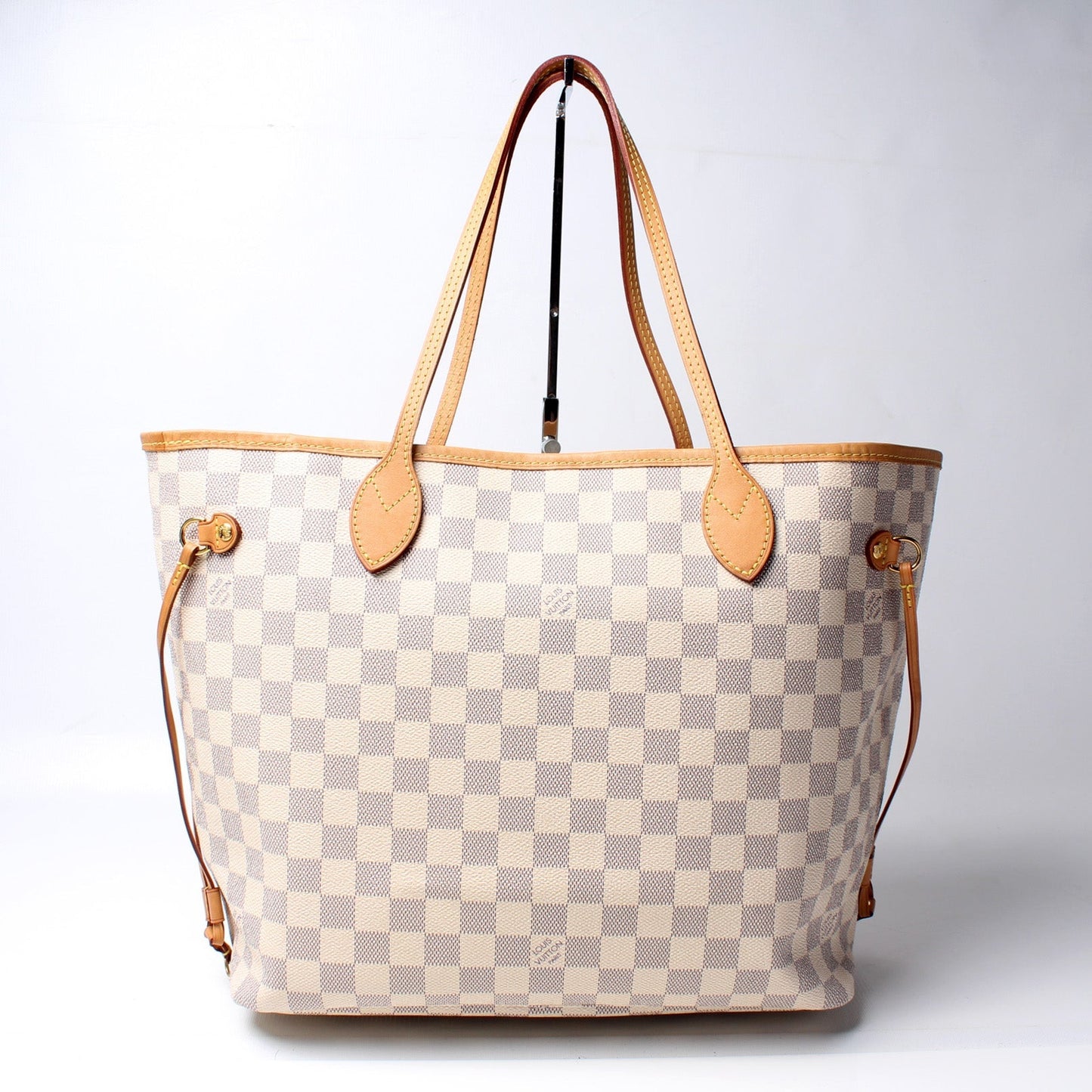 Louis Vuitton Neverfull MM W/ Pochette Damier Azur