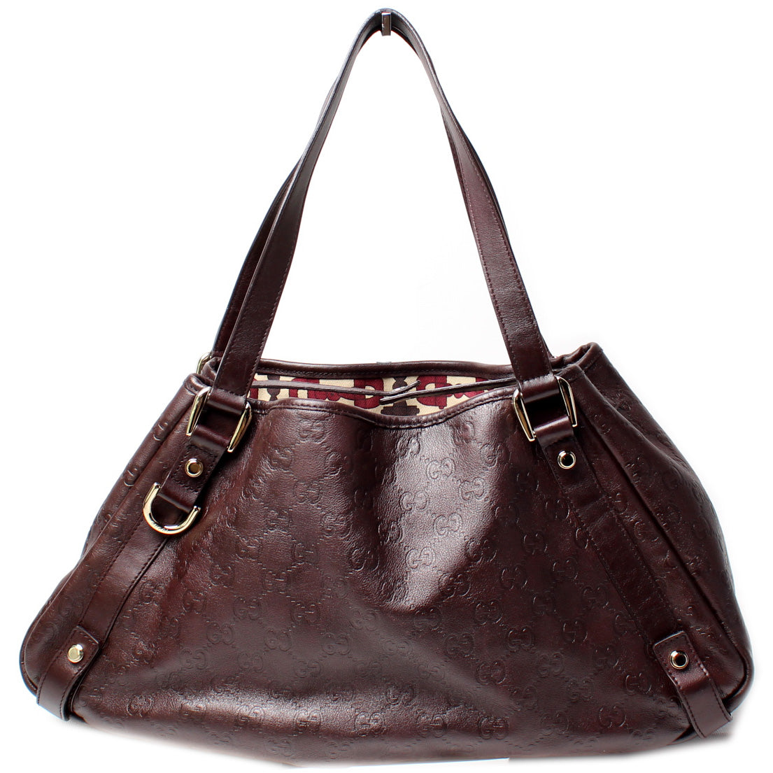 Gucci 130736 Abbey Leather Tote Medium Bag