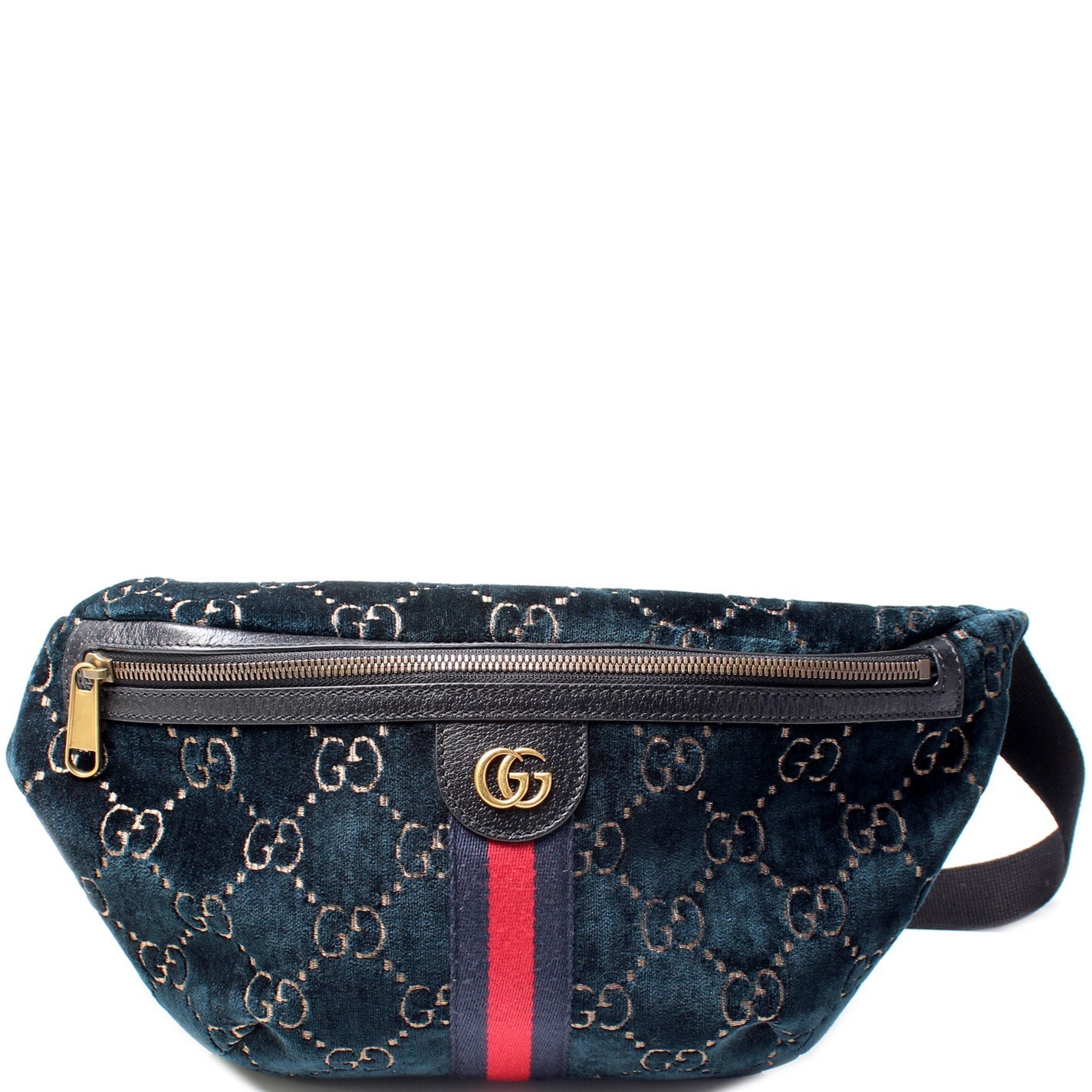 Gucci 574968 Velvet Web Waist Bag