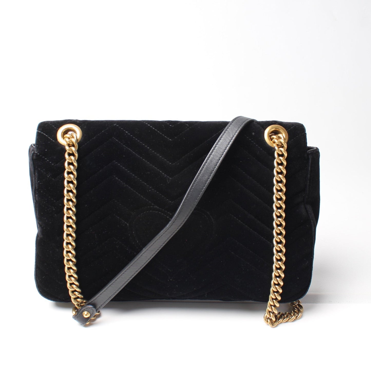 Gucci 443496 Marmont Velvet Shoulder Medium Bag