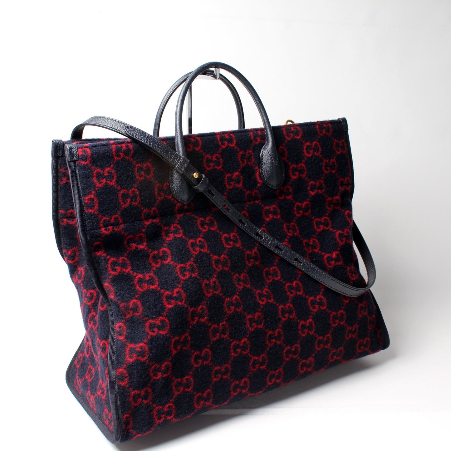 Gucci 598169 GG Wool Tote Bag
