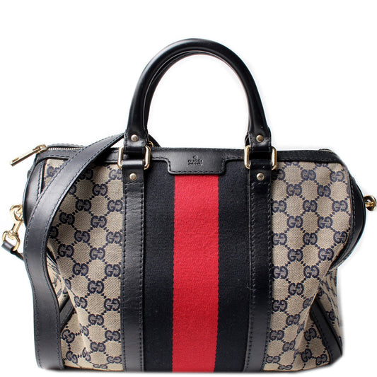 Gucci 247205 Boston GG Canvas Bag
