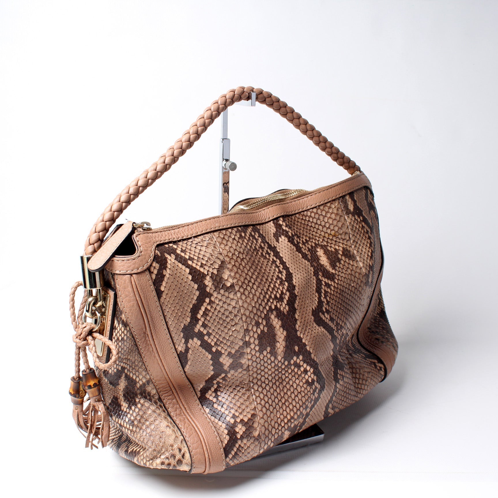 Gucci 269949 Bella Zip Top Snake Bag