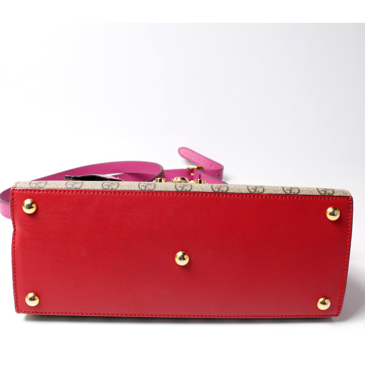 Gucci 453188 Padlock GG Supreme Top Handle Small Bag