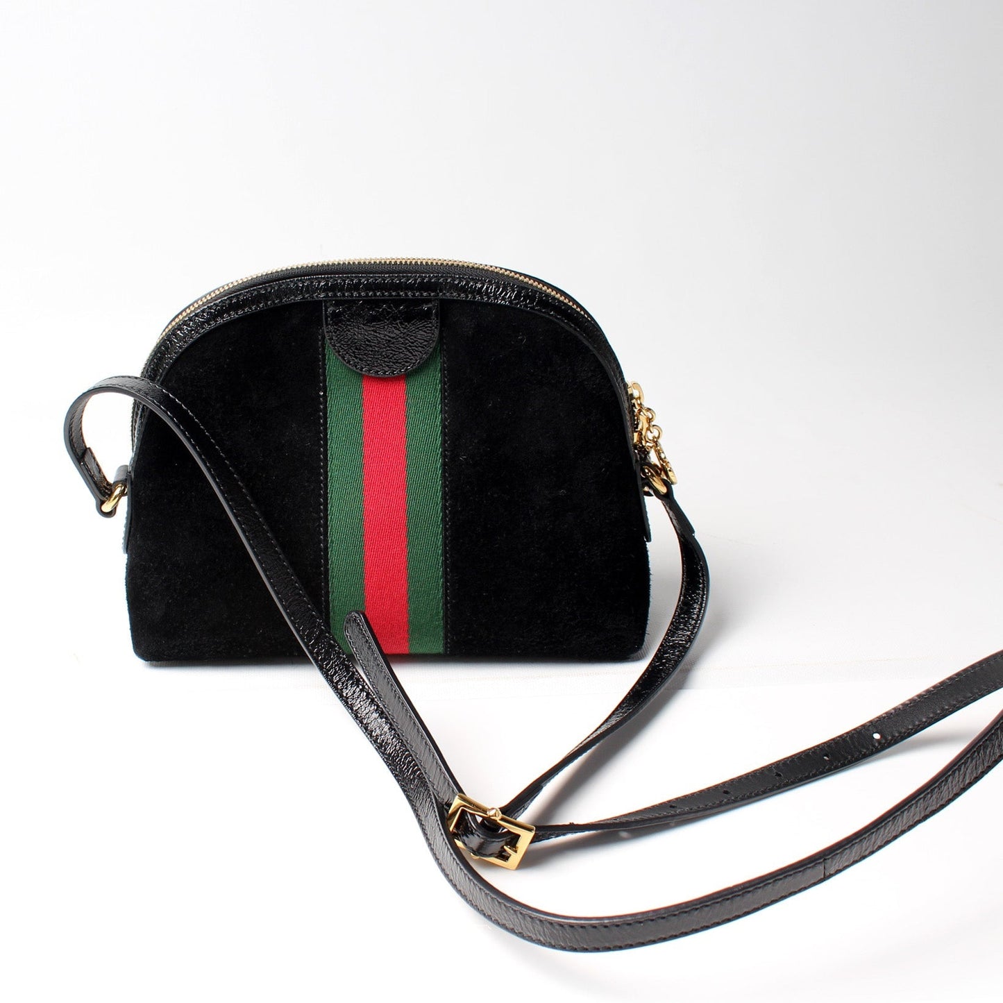 Gucci 499621 Ophidia GG Suede Small Crossbody Bag