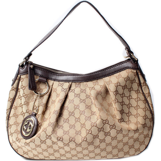 Gucci 232955 Sukey Hobo Medium GG Canvas Bag