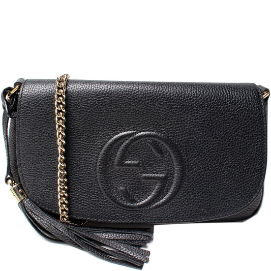 Gucci 536224 Soho Chain Tassel Flap Bag