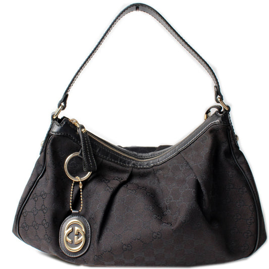 Gucci 232955 Sukey Canvas Hobo Medium Bag