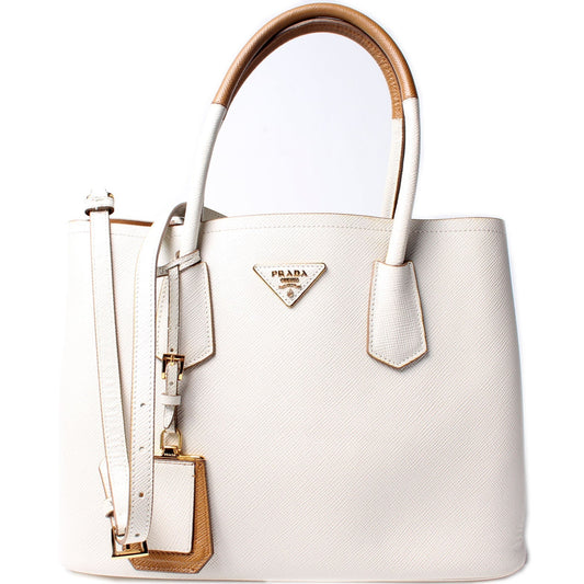 Prada Saffiano Cuir Double Medium Bag