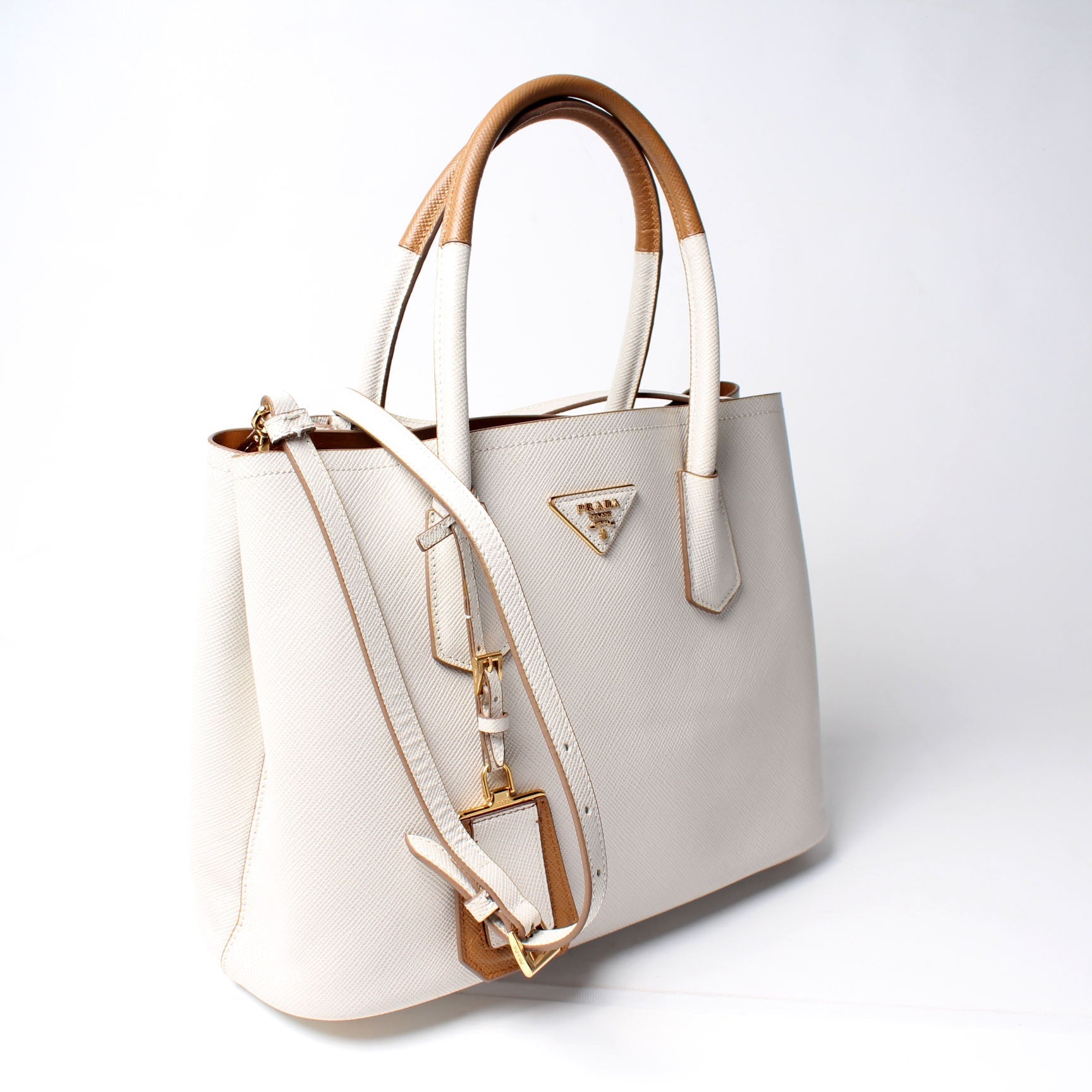 Prada Saffiano Cuir Double Medium Bag - Style 6