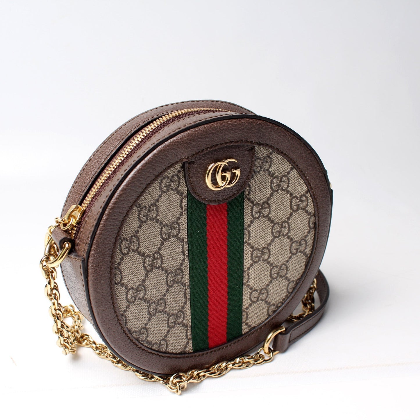 Gucci 550618 Ophidia GG Supreme Round Small Crossbody Bag