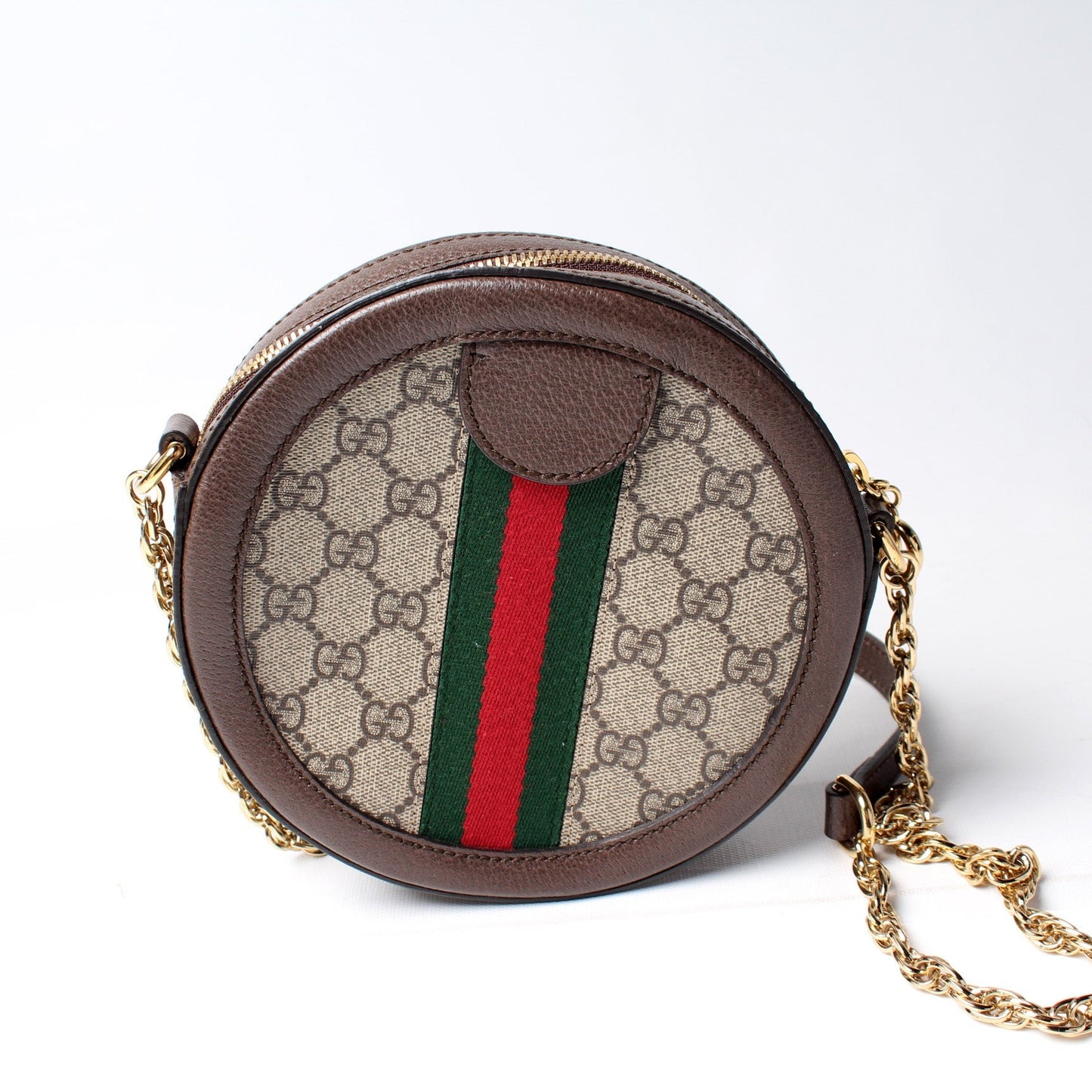 Gucci 550618 Ophidia GG Supreme Round Small Crossbody Bag
