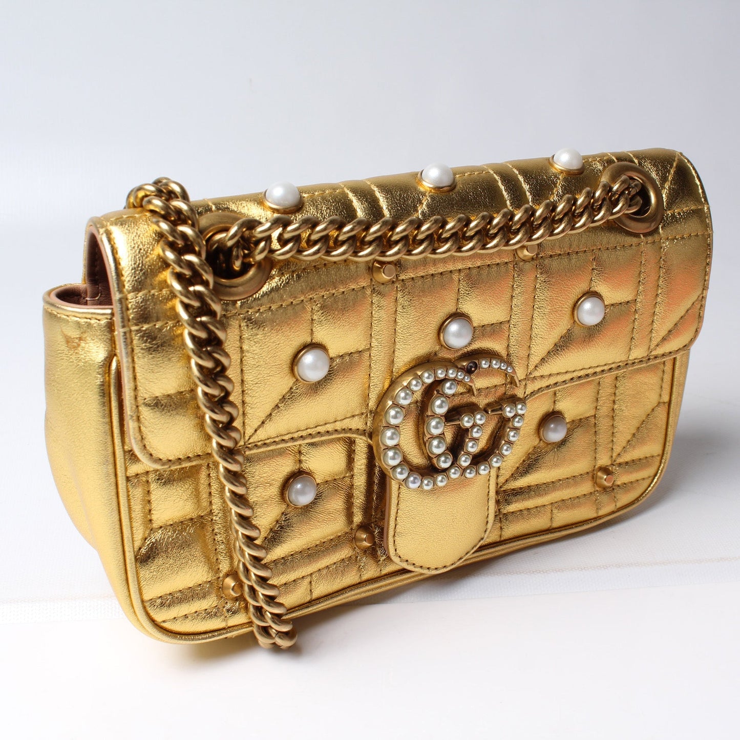 Gucci 446744 Marmont Shoulder Mini Flap Bag