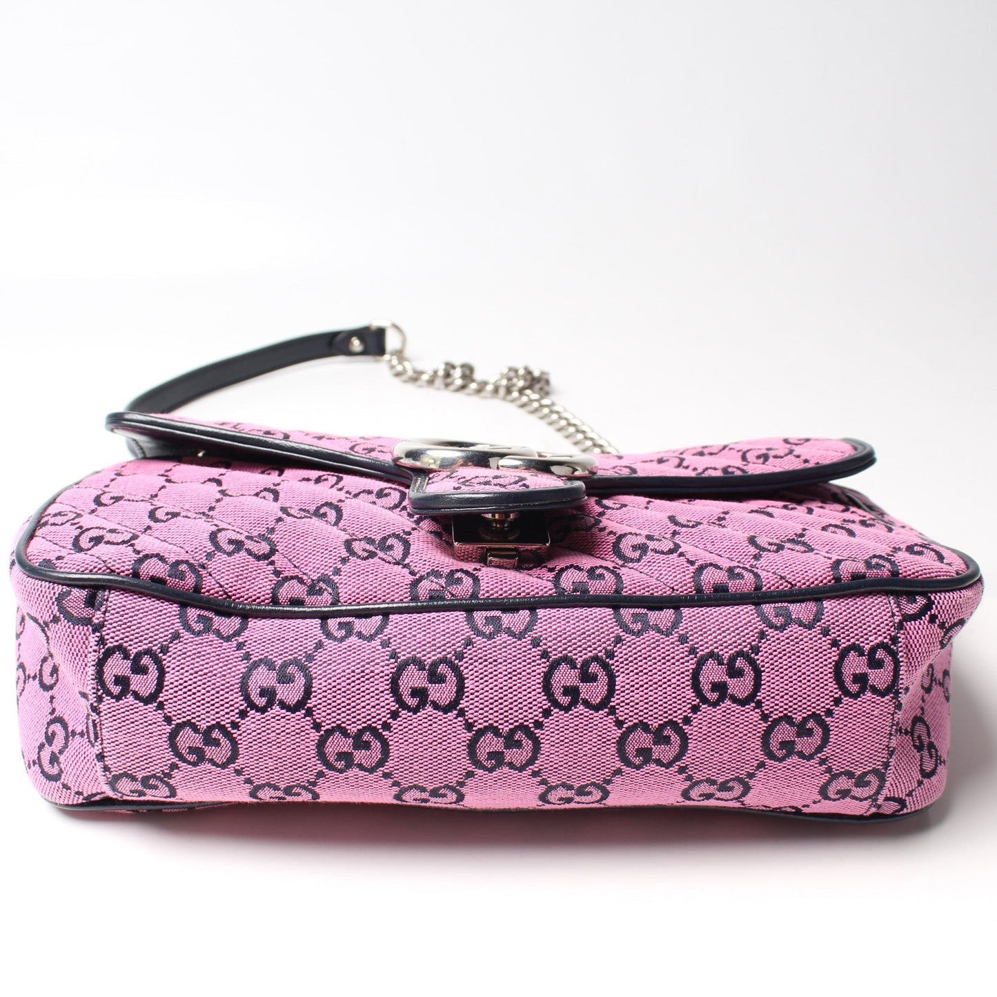 Gucci 443497 Marmont Shoulder Quilted Canvas Small Flap Bag