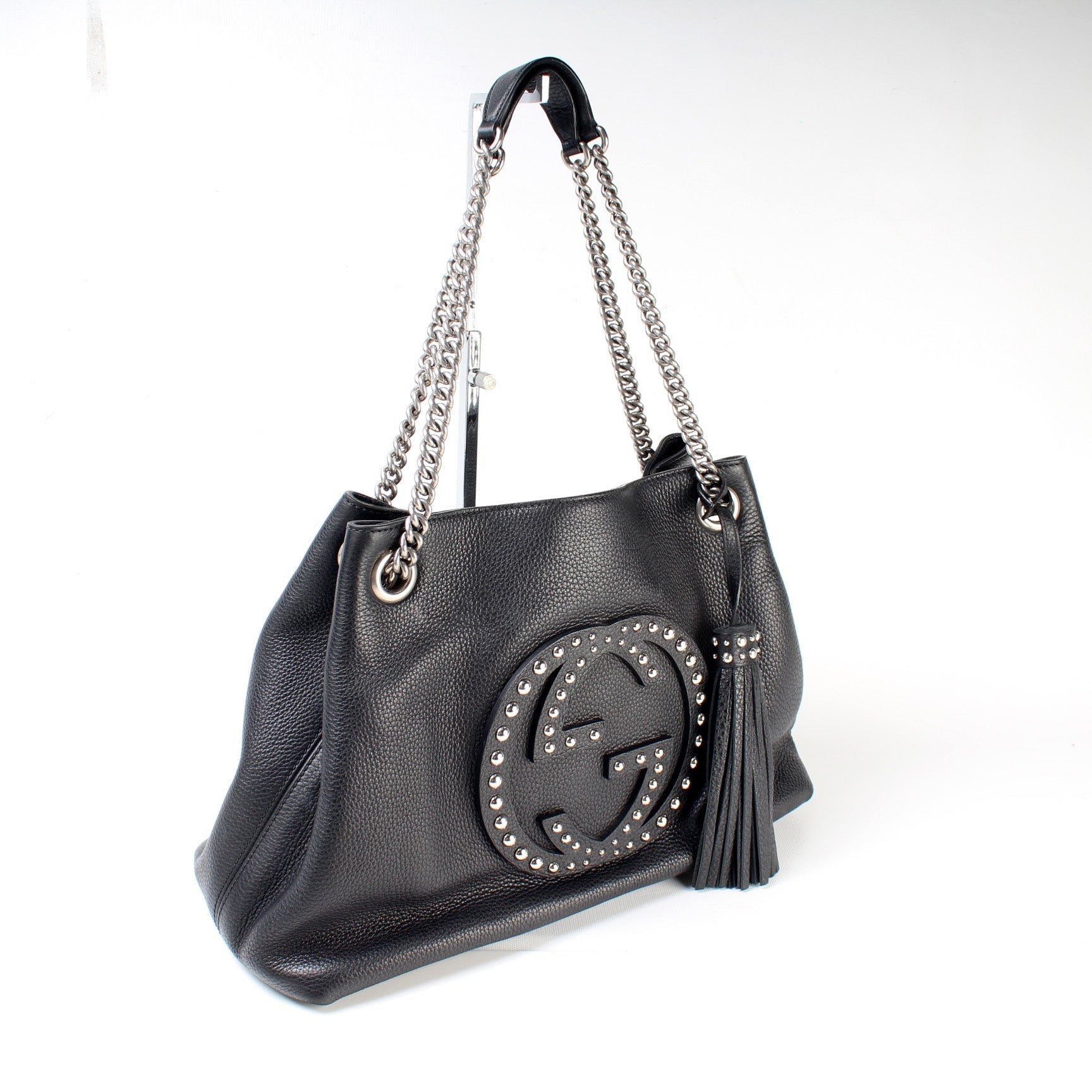 Gucci 308982 Soho Leather Shoulder Medium Studded Bag