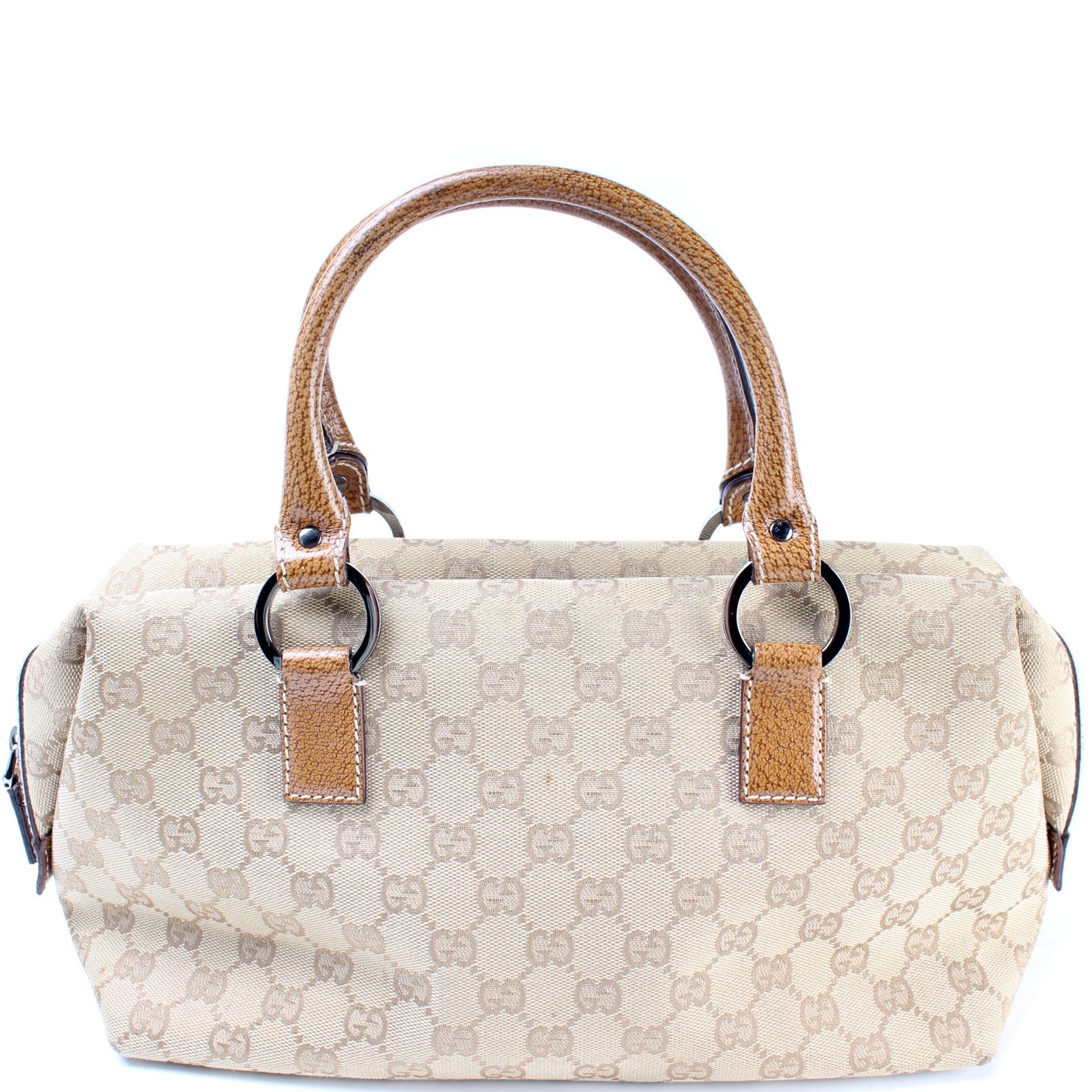 Gucci 113009 GG Canvas Mini Boston Bag