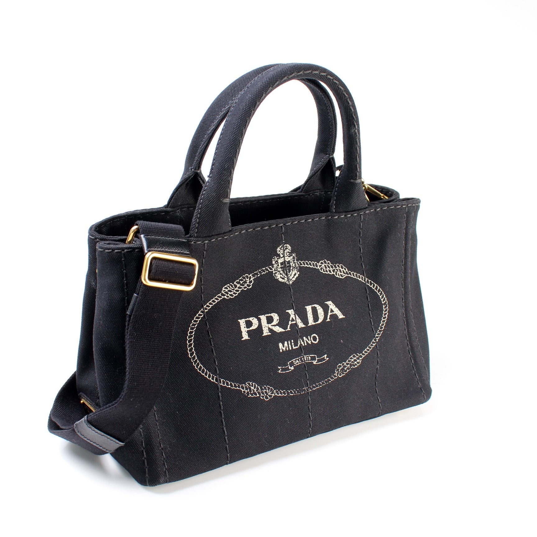 Prada Canapa Canvas Small Tote Bag - Style 4