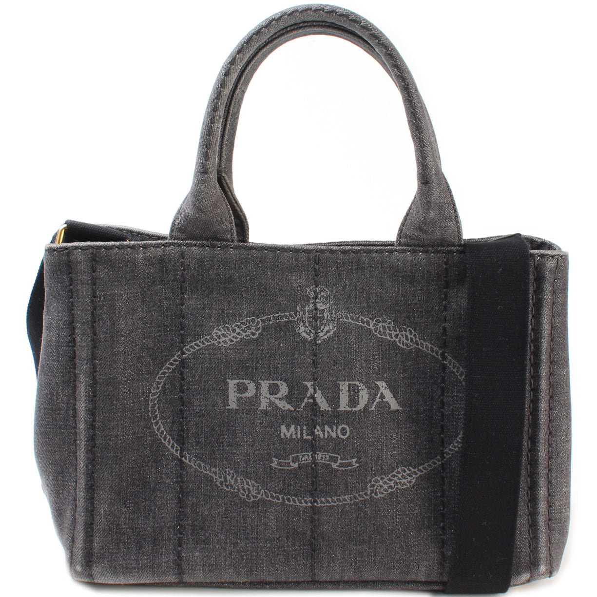 Prada Canapa Canvas Small Tote Bag