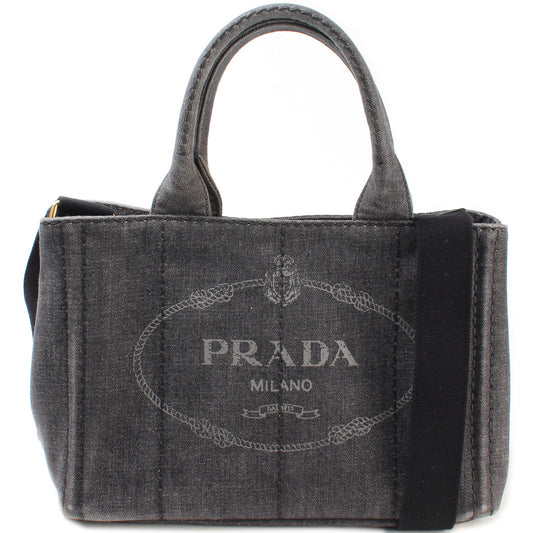 Prada Canapa Canvas Small Tote Bag