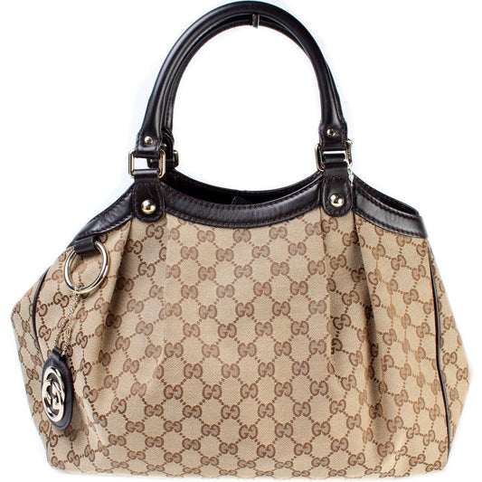 Gucci 211944 Sukey GG Canvas Medium Bag