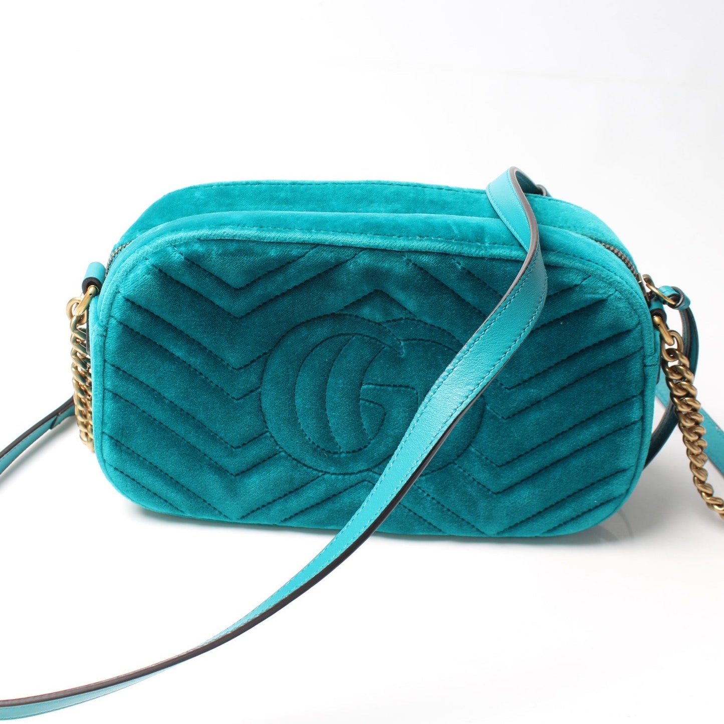 Gucci 447632 Marmont Small Velvet Camera Bag