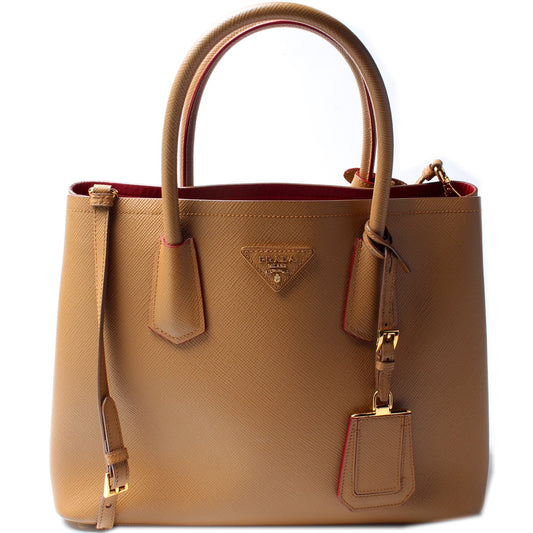 Prada Saffiano Cuir Double Medium Bag