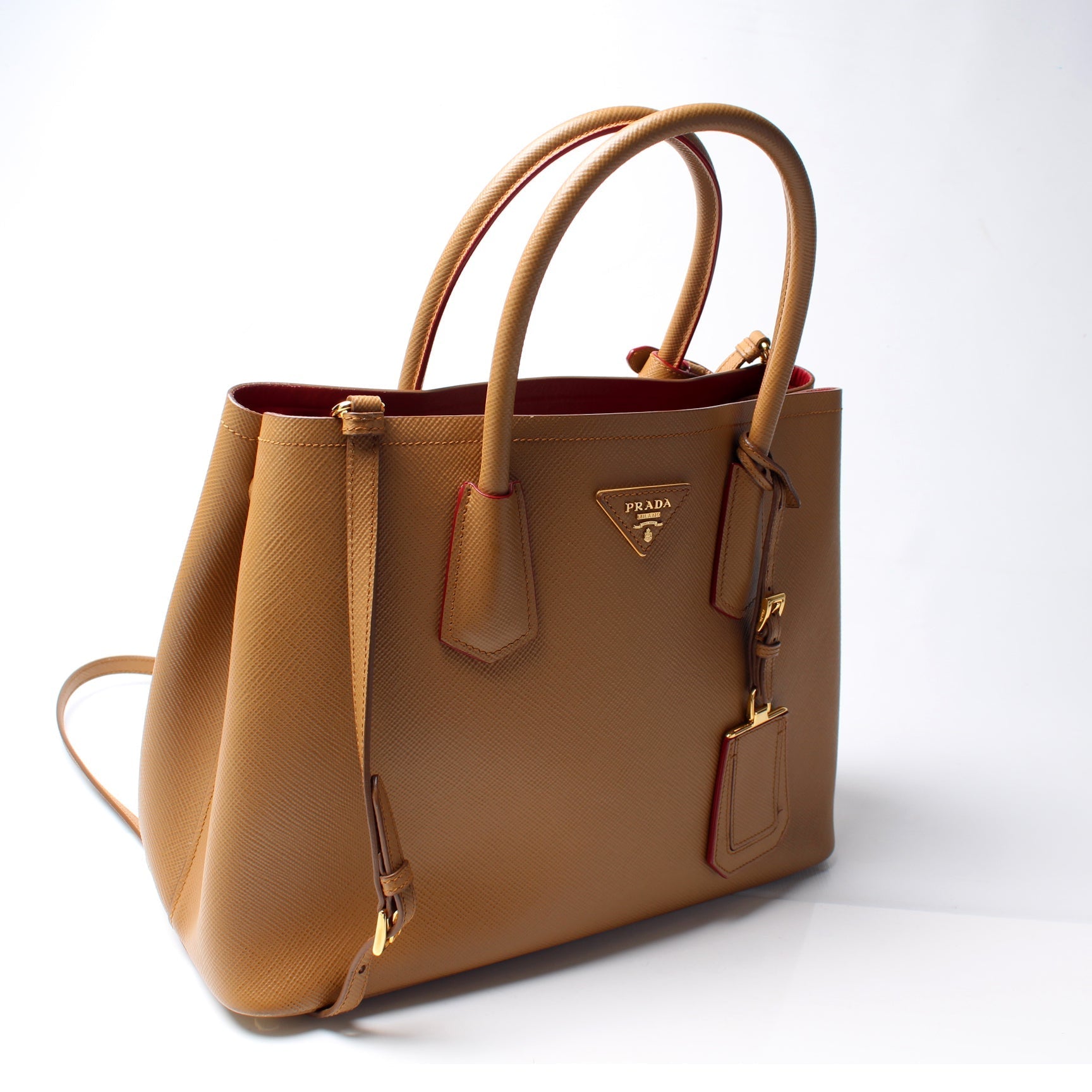 Prada Saffiano Cuir Double Medium Bag - Style 3