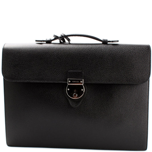 Gucci 281402 Flap Briefcase Leather Bag