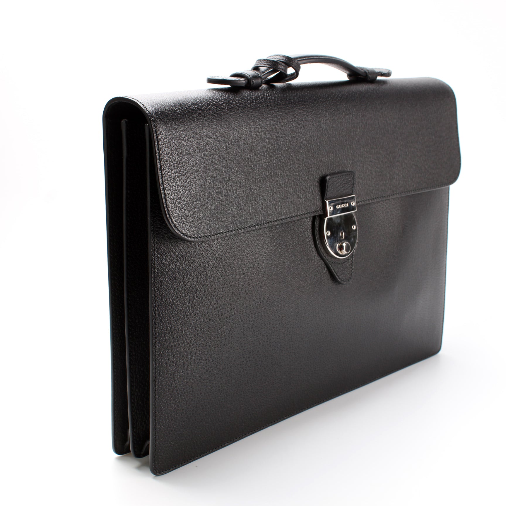 Gucci 281402 Flap Briefcase Leather Bag